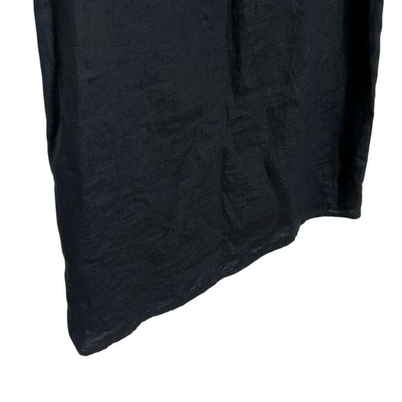 J. Jill 100% Linen Eyelet Embroidered Short Sleeve Mini Dress Black Size Small - Picture 4 of 9